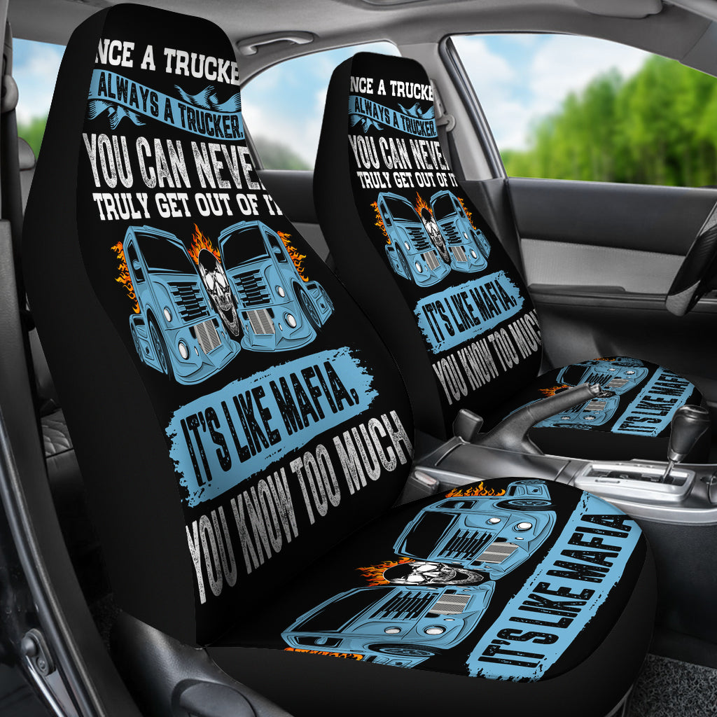 Set 2 I'm a trucker car seat cover