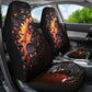 Set 2 pcs Fire skull car seat covers