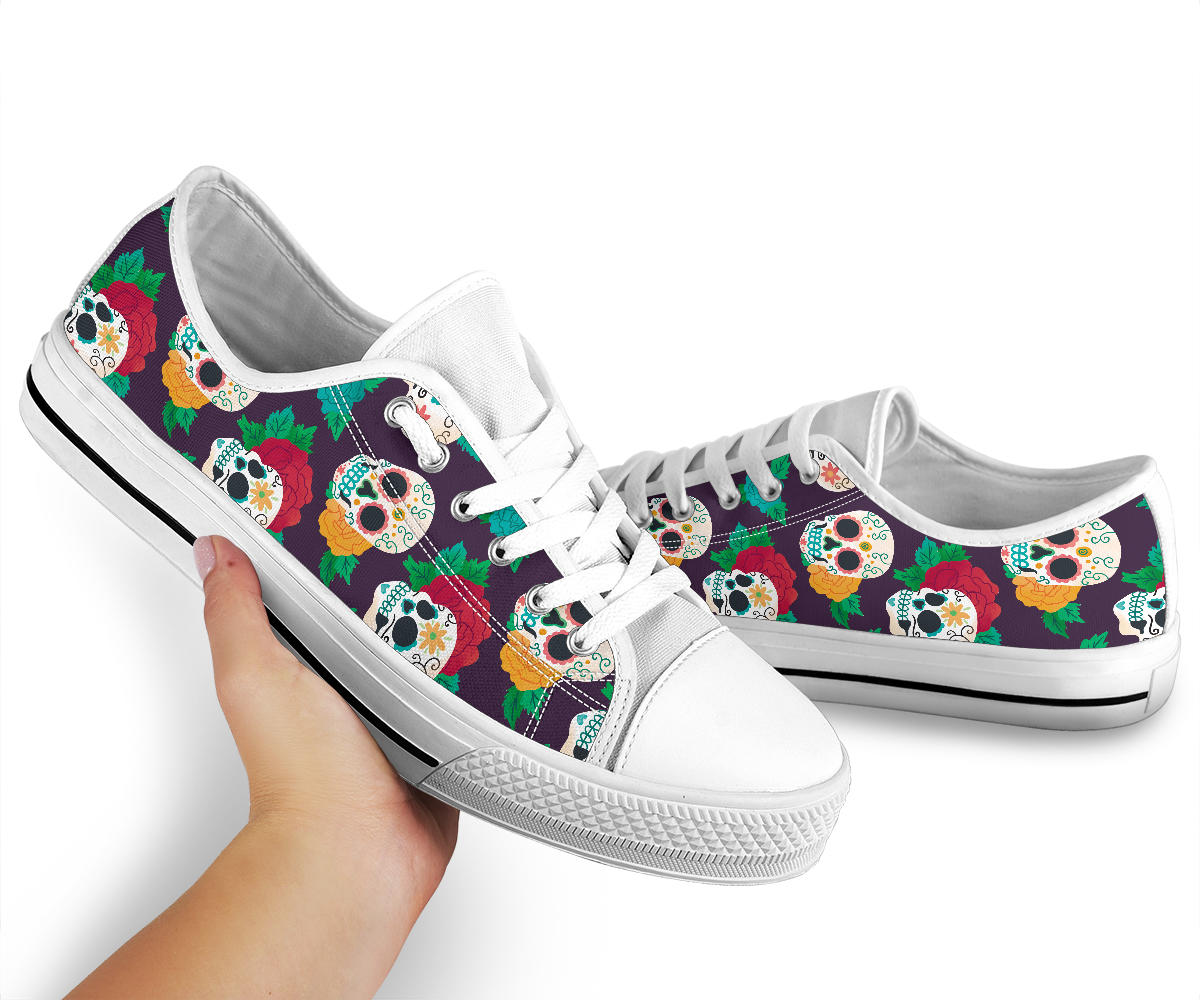 Women Sugar skull Low tops shoes