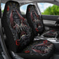 Set of 2 skull gothic car seat covers