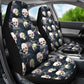 Set of 2 Gothic skull car seat covers