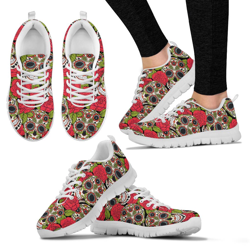 Black sugar skull sneakers