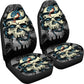 Set of 2 skull gothic car seat covers