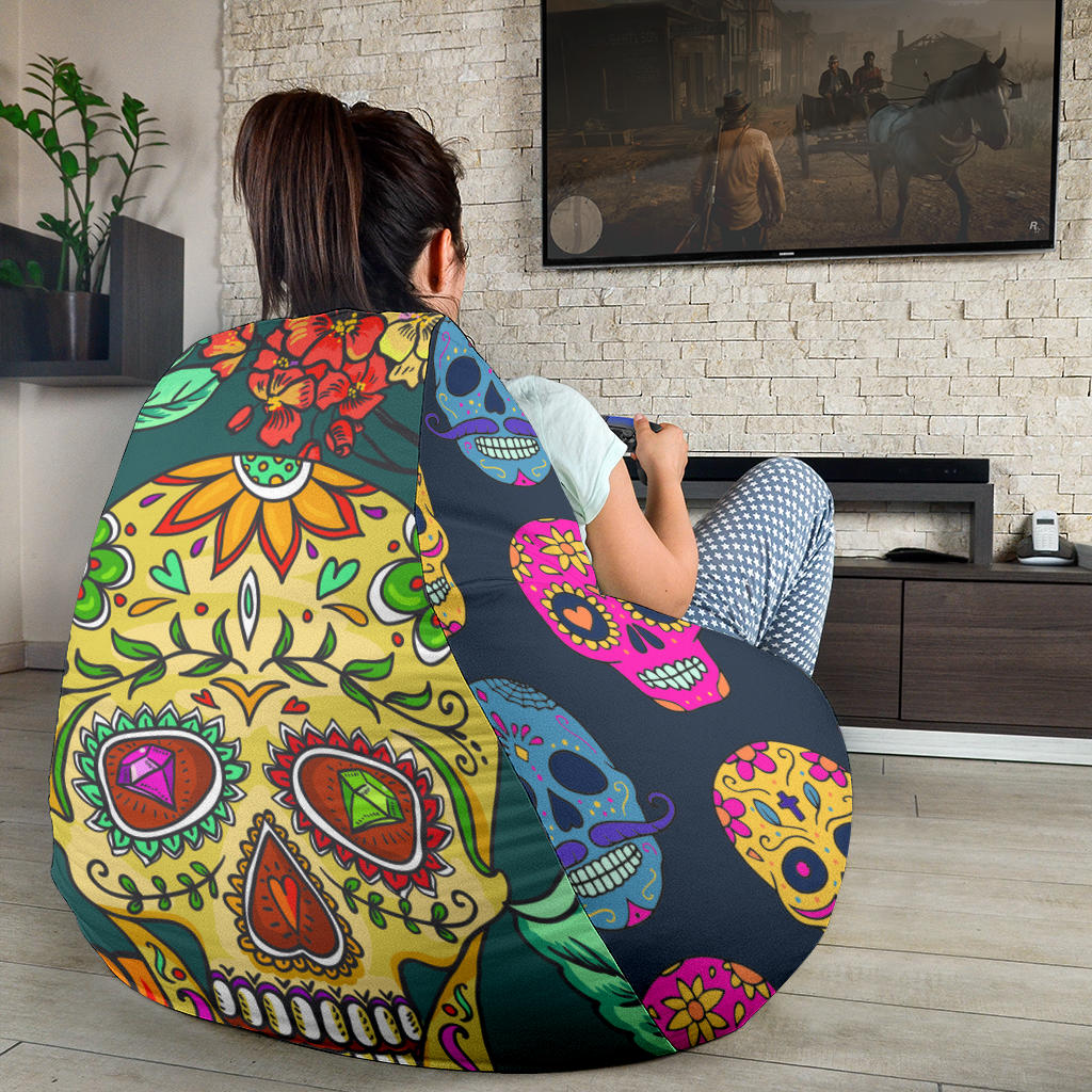 Sugar Skull Bean Bag Chair