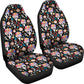 Set of 2 pcs sugar skull car seat covers