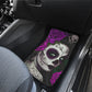 Set of 4 pcs sugar skull girl car mats