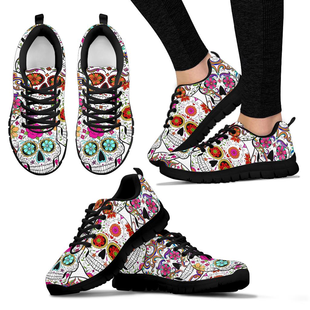 Black Sugar skull sneakers shoes