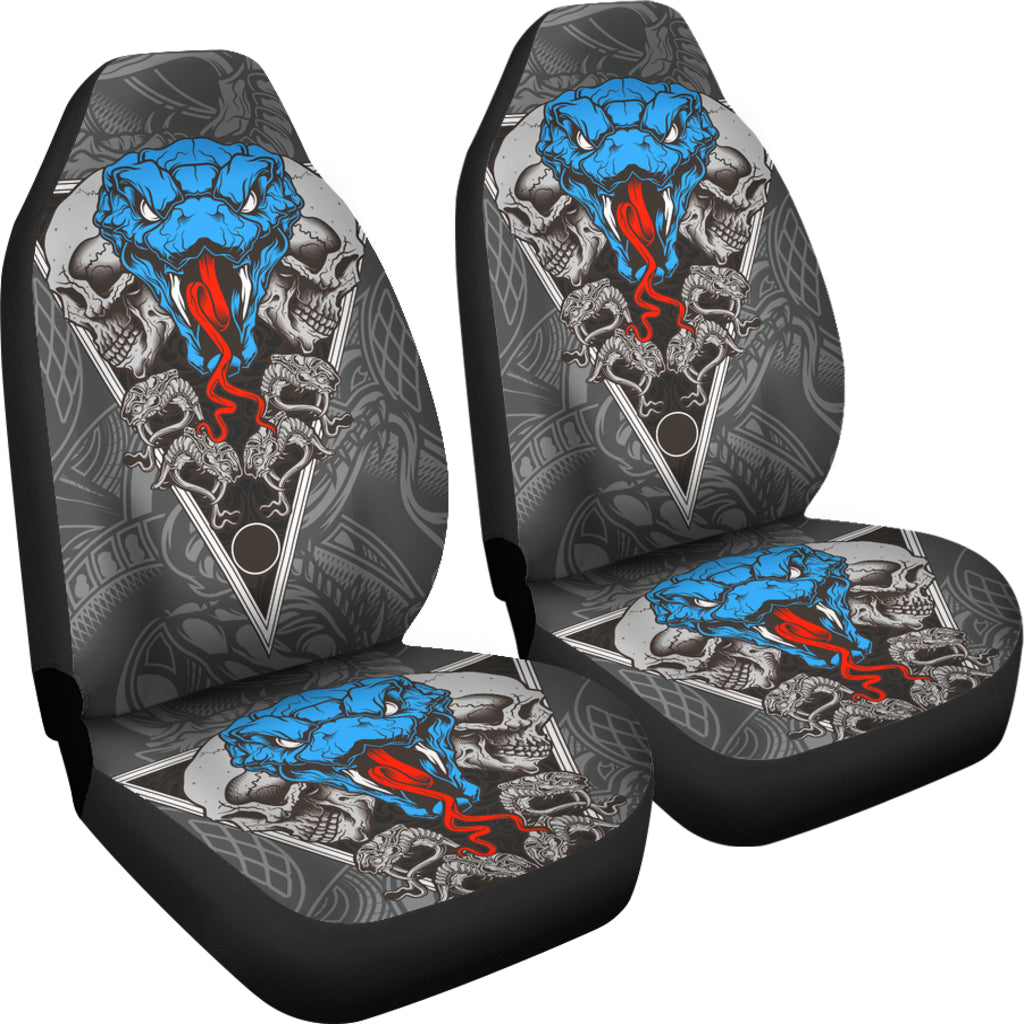 Set of 2 skull car seat covers