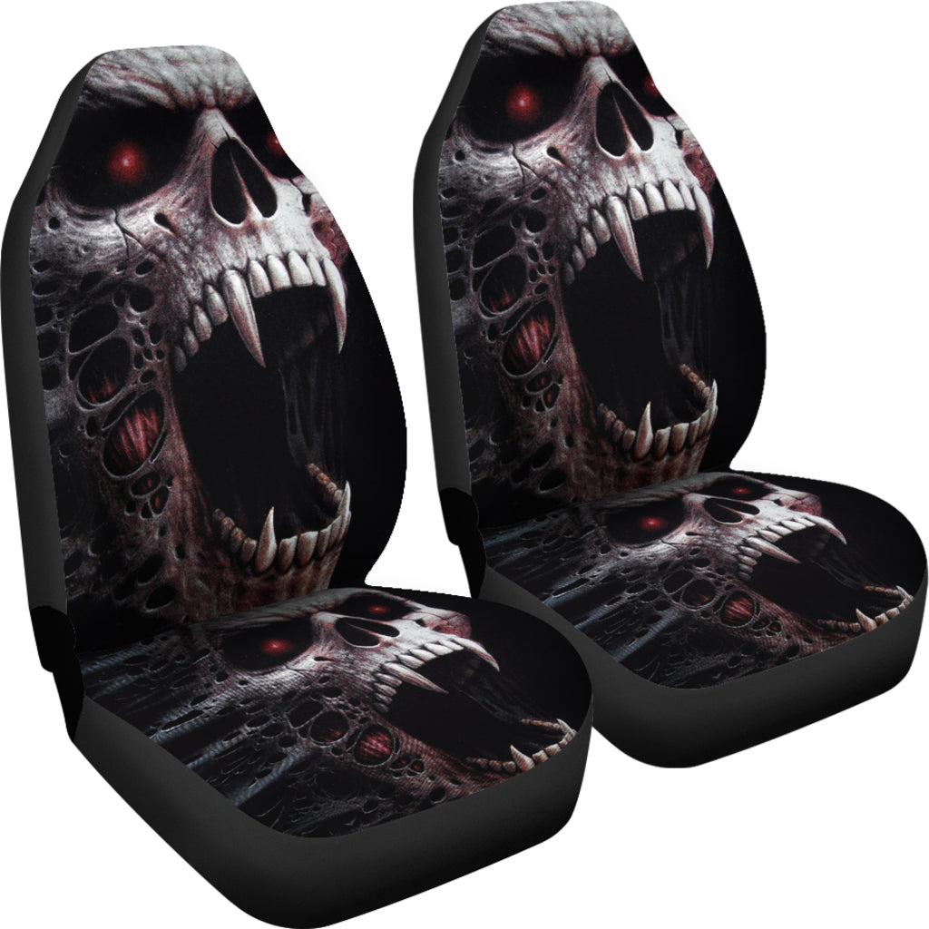 Set 2 skull car seat covers