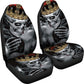Set of 2 Skull king queen skull car seat covers