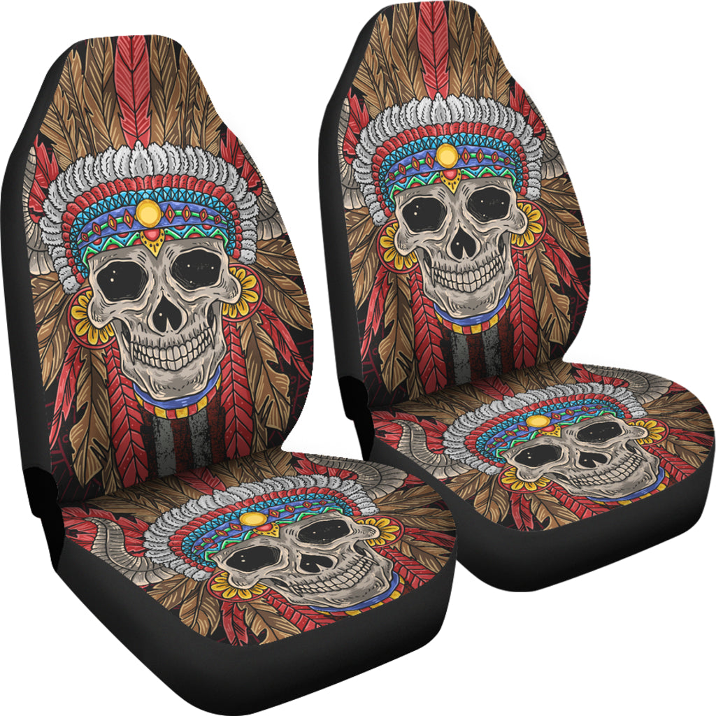 Set 2 skull car seat cover skulls