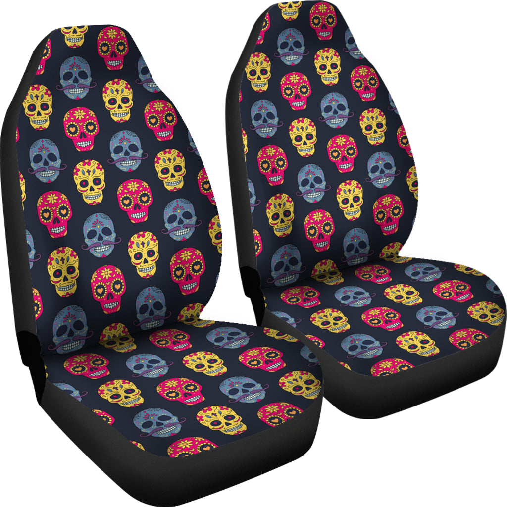 Set of 2 car seat - sugar skull car seat