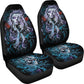Set of 2 pcs sugar skull girl car seat covers