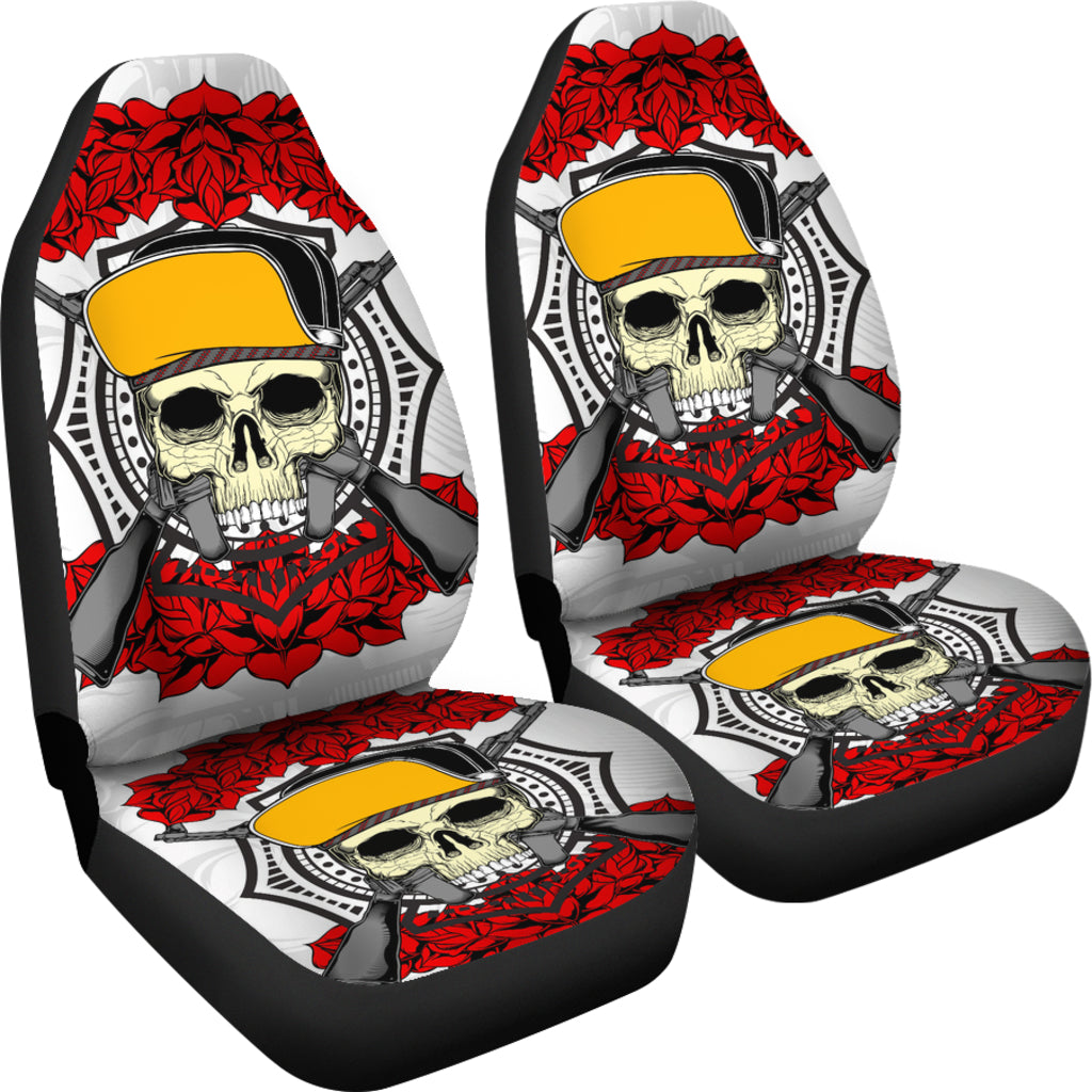 Set of 2 skull Gothic car seat covers