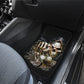 Set of 4 pcs motorcycle skull car mats