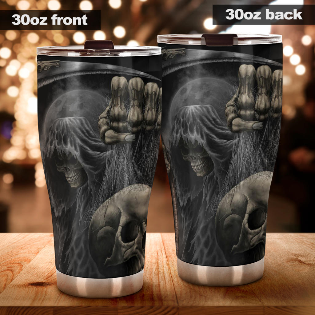 Evil beer mug, flame skull freezer Mug, christmas skull tumblr, christmas skull travel mug, skull in fire beer mug, punisher skull travel mug