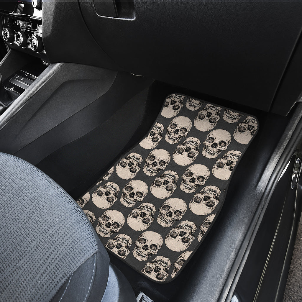 Set of 4 pcs gothic skull car mats