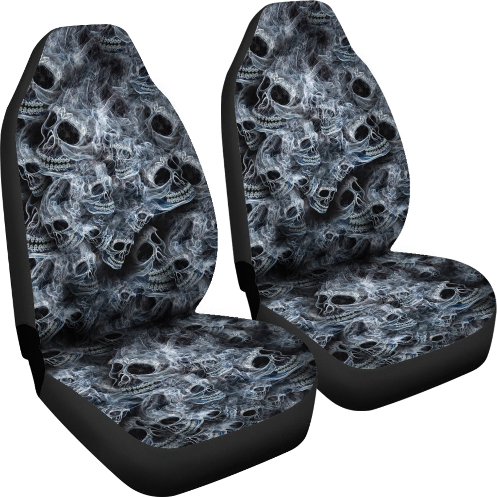 Set 2 pcs Gothic skull car seat covers