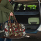 Skulls and Roses on Silver Travel Bag