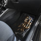 Set of 4 pcs grim reaper flaming skull car mats