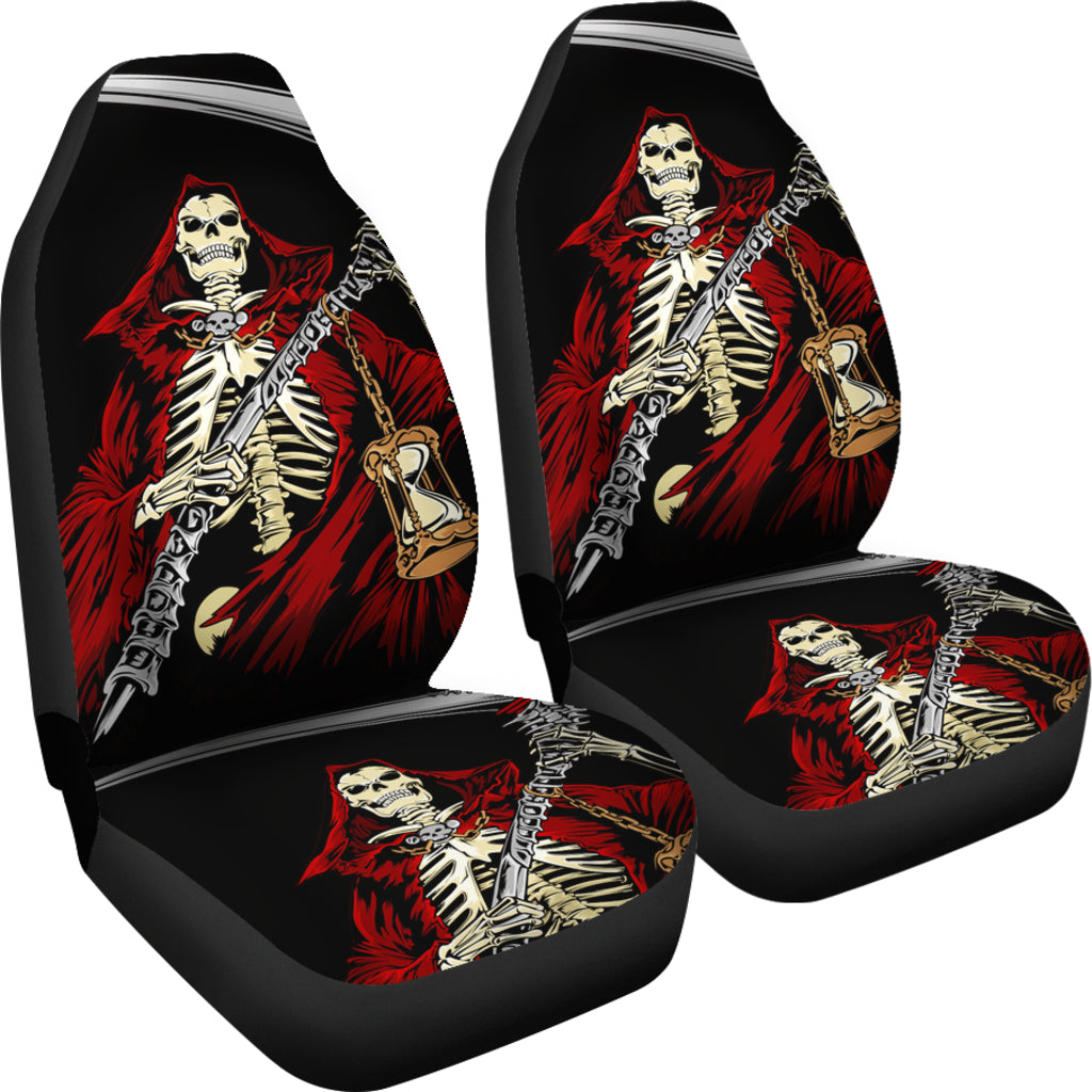 Set 2 pcs Gothic grim reaper car seat covers