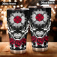 Floral skull tumblr, grim reaper mug, skeleton tumblr, floral skull jumbo Mug, rose skull tumblr, christmas skull freezer Mug