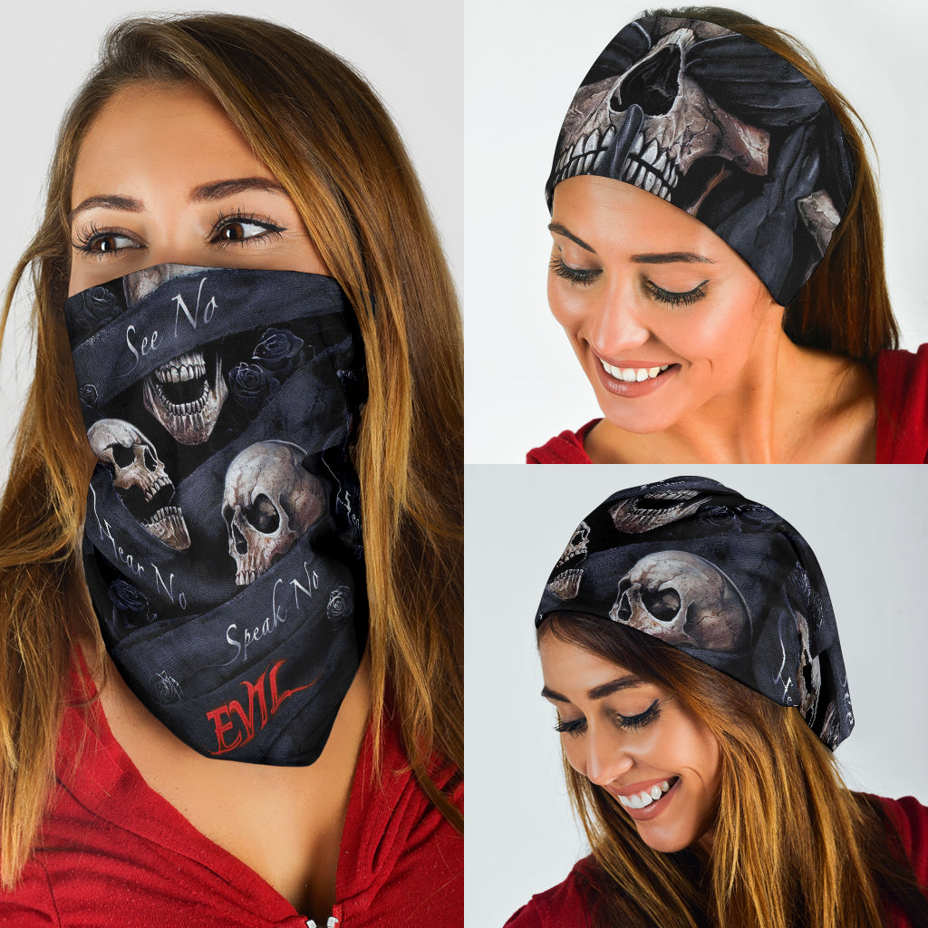 No see no hear no speak bandanas