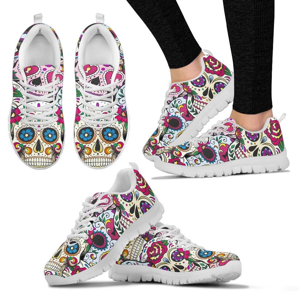 Sugar skull sneakers shoes