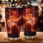 Grim reaper coffee mug, rose skull coffee mug, flame skull cup, skull in fire tumbler cup mug, death skull tumblr, christmas skull tumbler