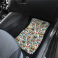 4 pcs Dia de los muertos sugar skull car mats