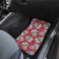 Set of 4 pcs sugar skull car mats