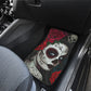 Set of 4 pcs sugar skull girl car mat