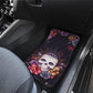 Set of 4 pcs floral sugar skull car mat