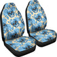 Set of 2 sugar skull car seat covers