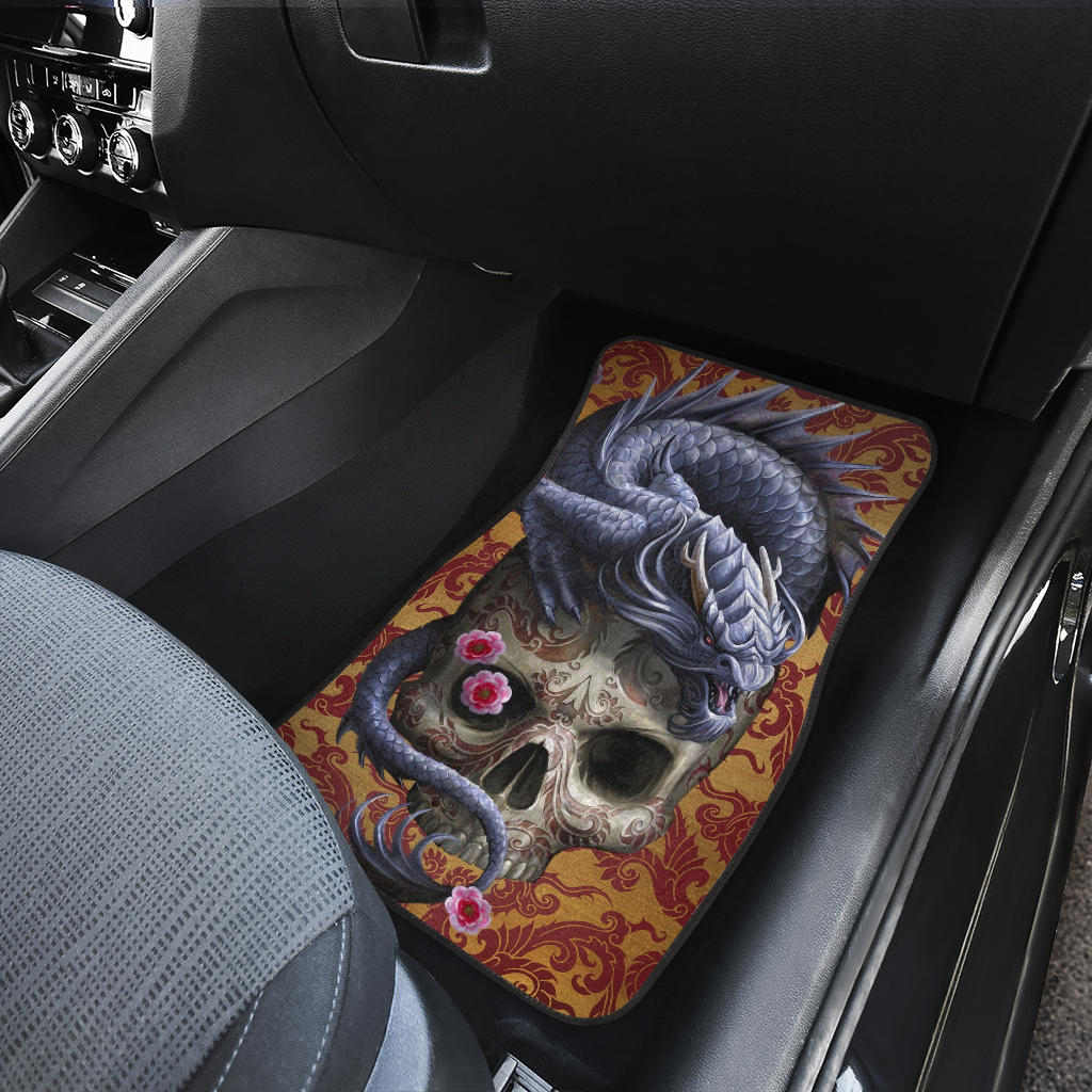 Set of 4 pcs dragon skull car mats