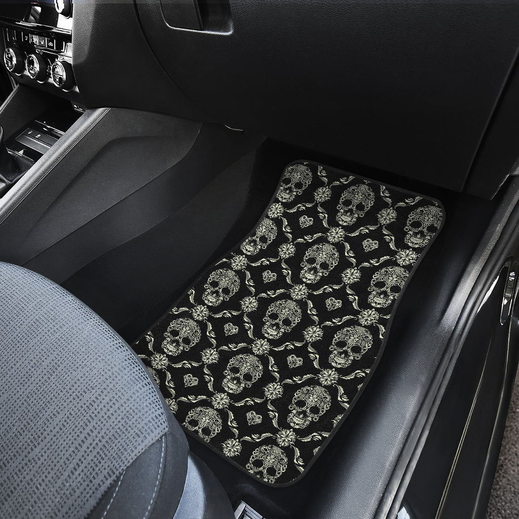 Set of 4 pcs skull car mats