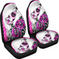Set 2 pcs Sugar skull girl skull car seat covers