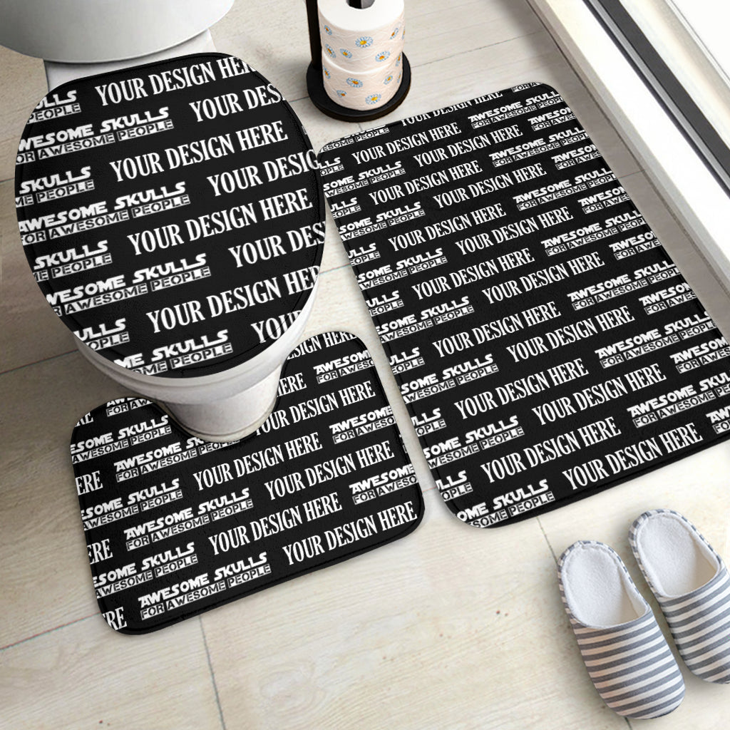 Custom design Print on demand Bathroom rug mat set