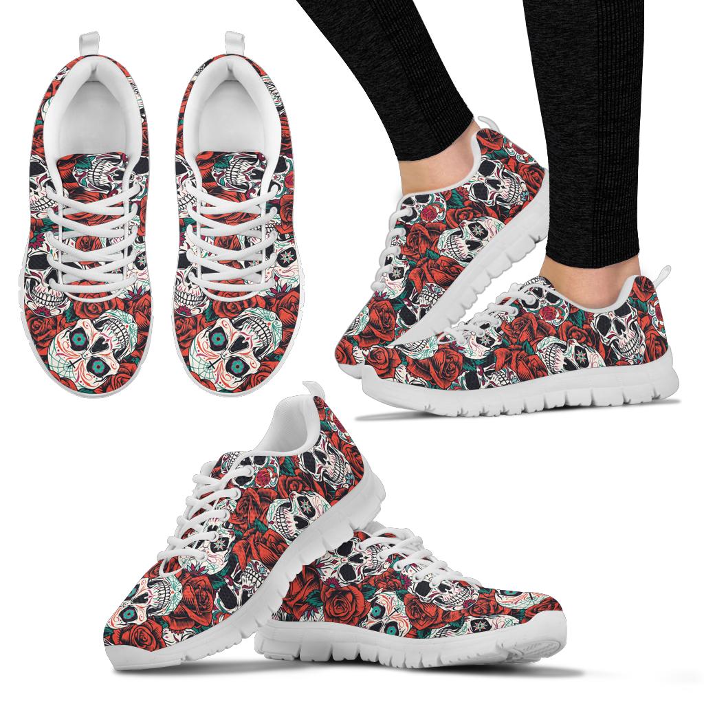 Black sugar skull sneakers