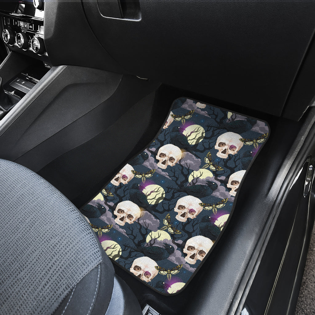 Set of 4 pcs Gothic skull car mats