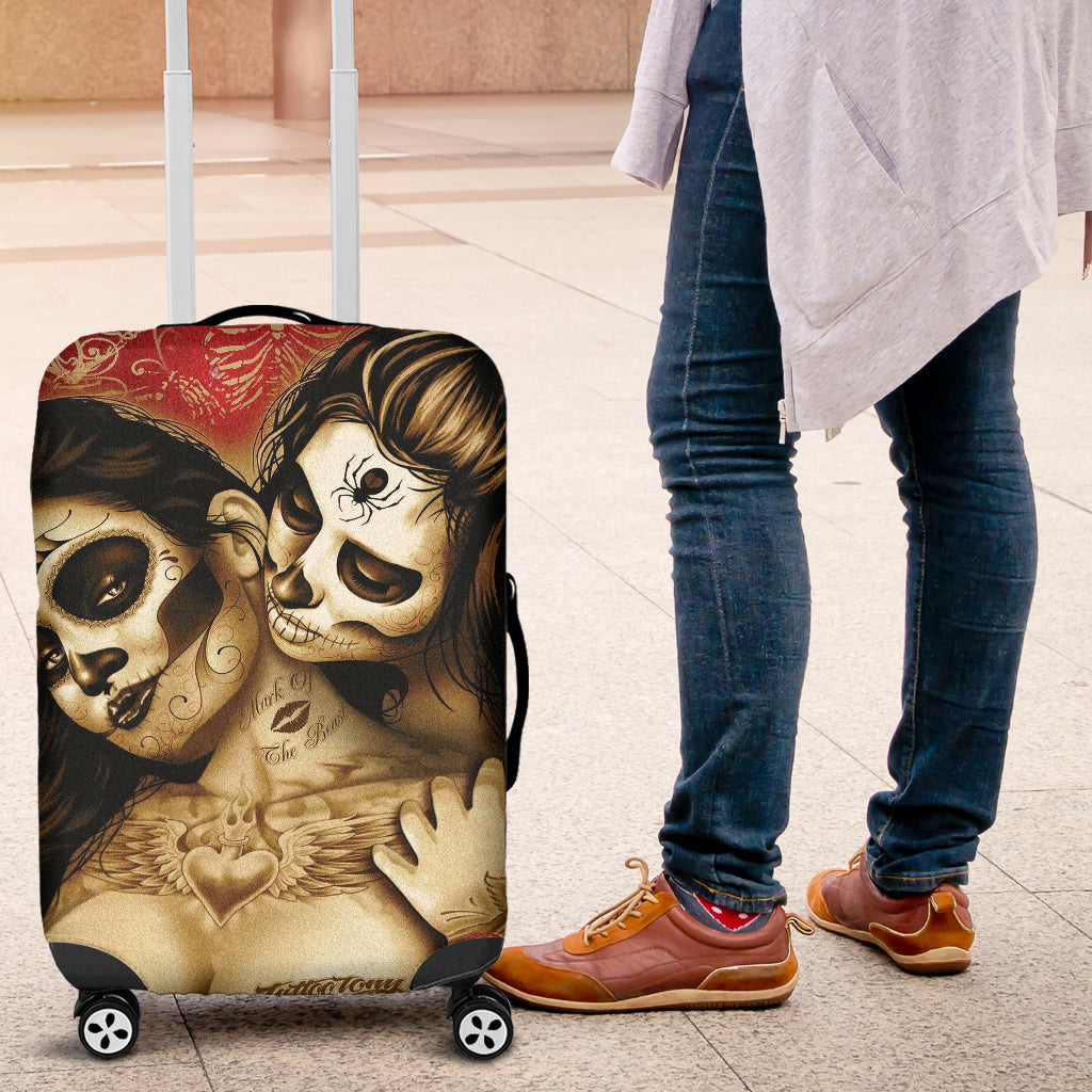 Sugar skull girls luggage covers