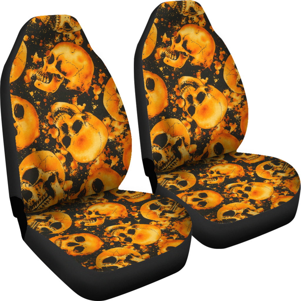 Set 2 skull car seat cover skulls