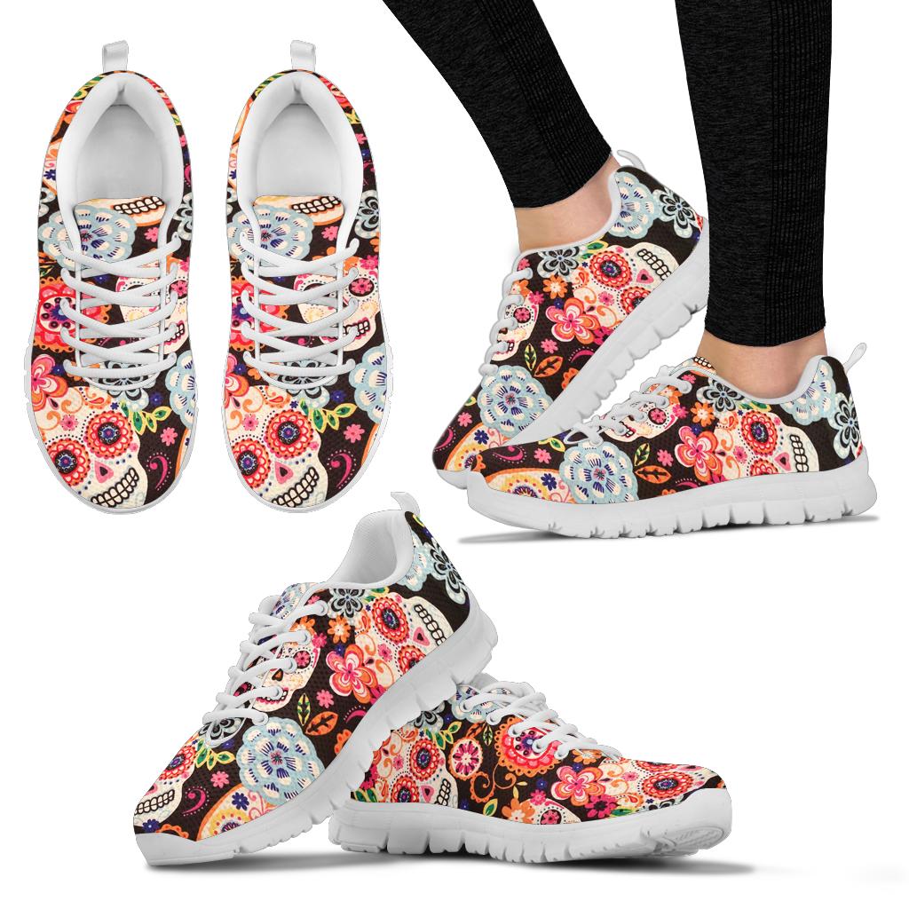 Sugar skull sneakers shoes