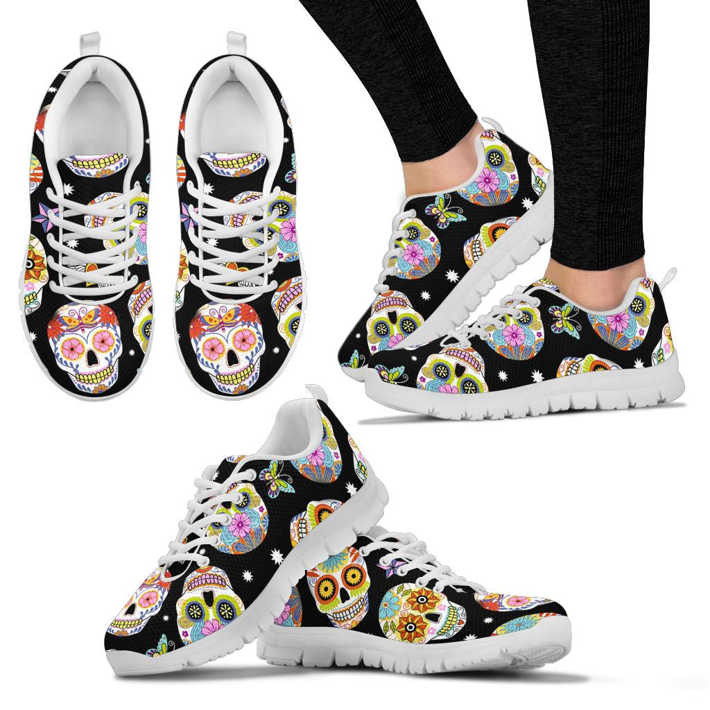 Sugar skull sneakers shoes