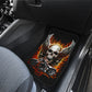 Set 4 pcs wing flaming motorcycle skull car mats