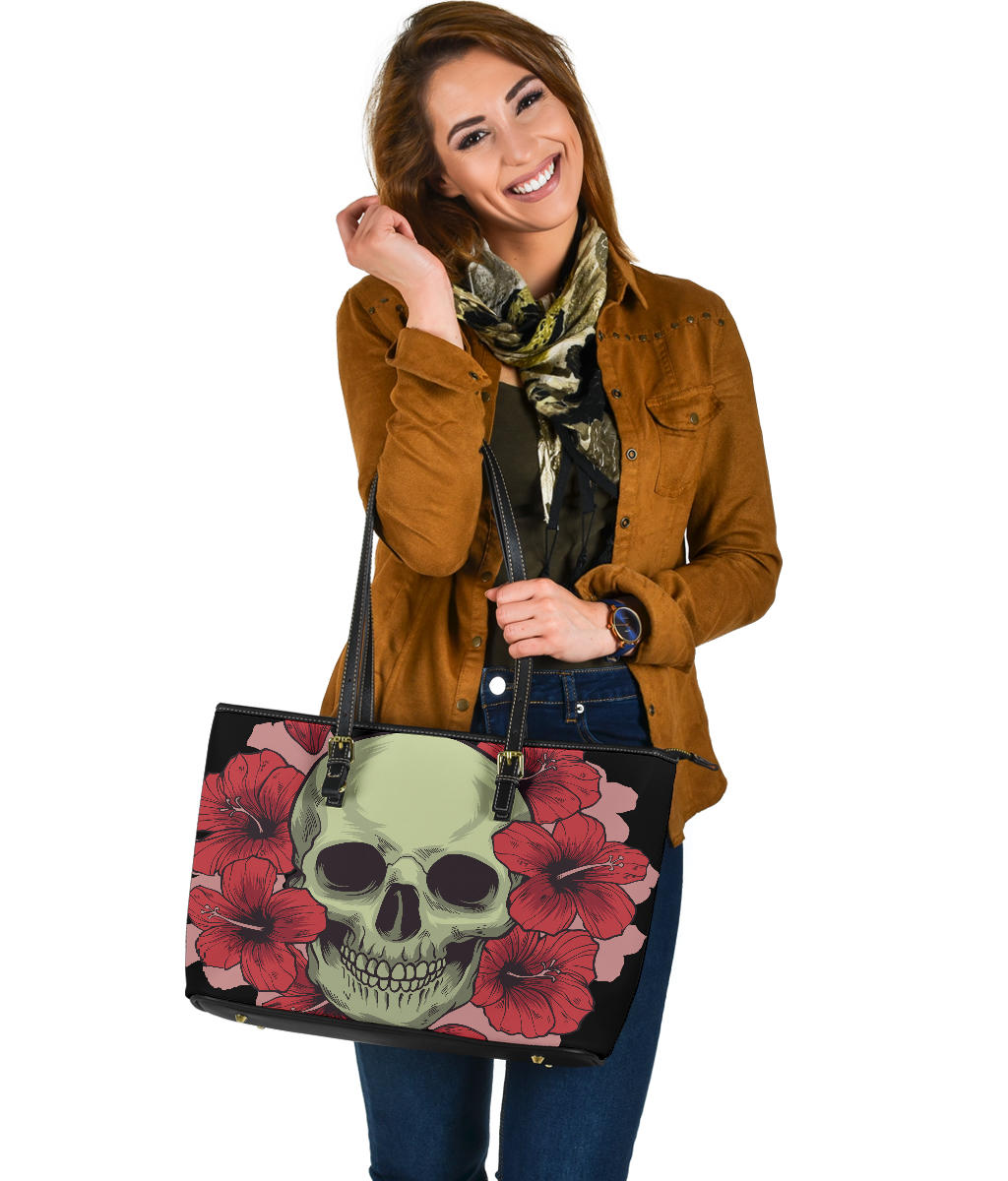 Floral skull bag purse handbag