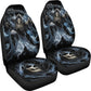 Set of 2 pcs skull girl car seat covers