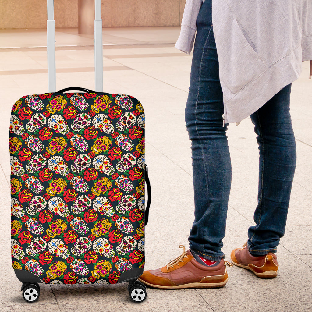 Luggage Cover - Suitcase cover - Sugar skulls