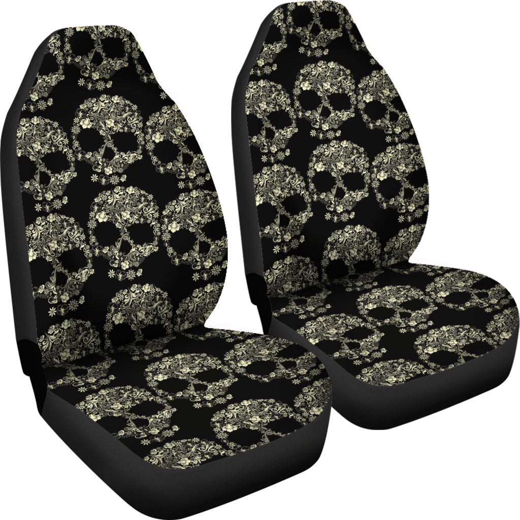 Sugar skull car seat covers