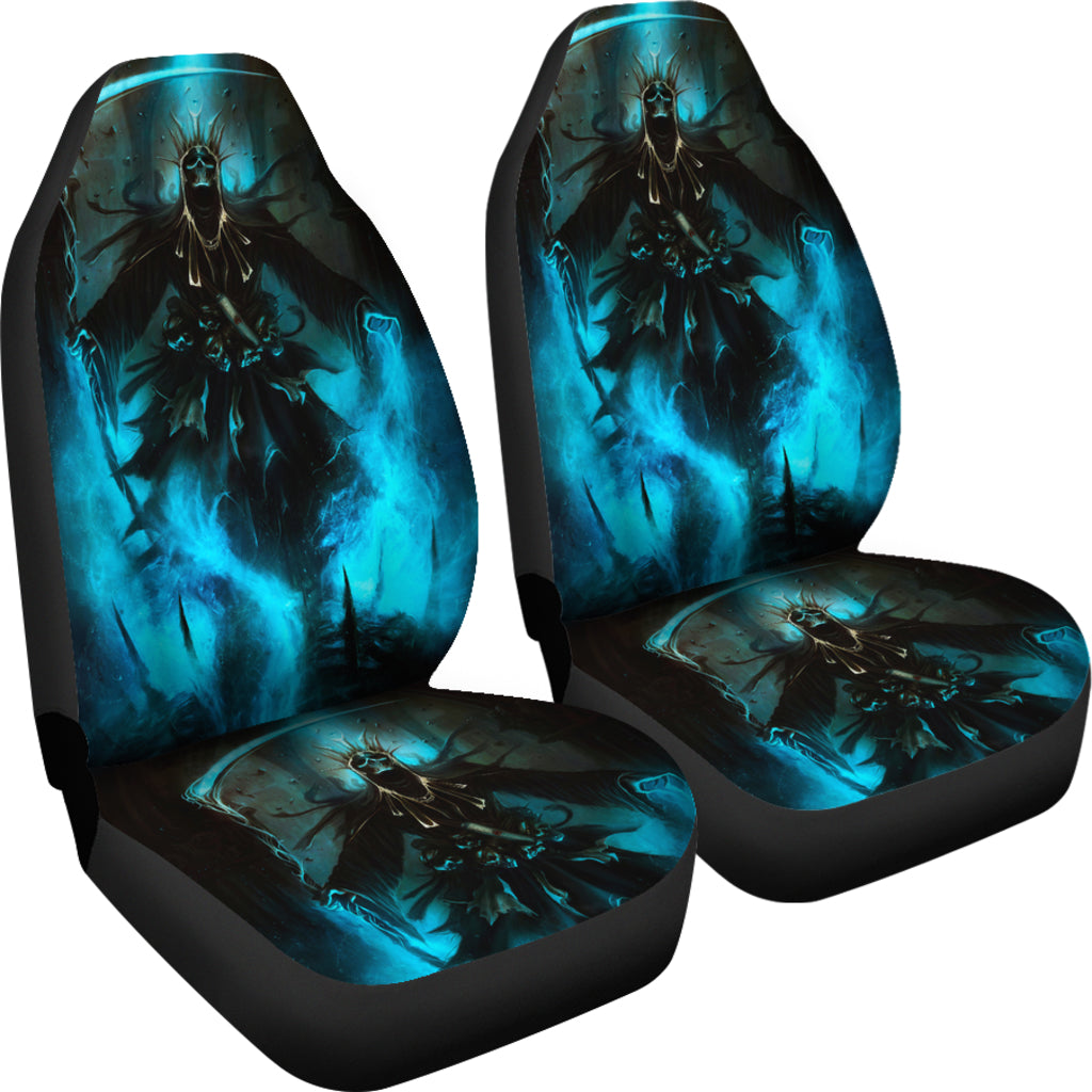 Set 2 pcs Gothic skull car seat covers